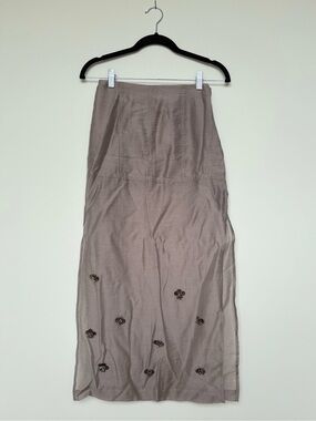 H&M Silver Semi Sheer Skirt - US 2